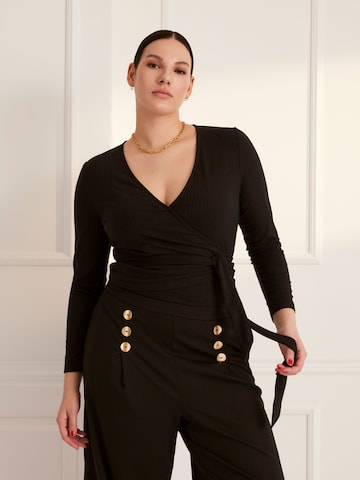 Guido Maria Kretschmer Curvy Shirt in Zwart