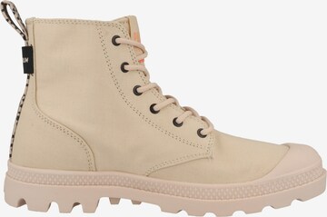 Palladium Lace-Up Ankle Boots 'Pampa Hi Safari' in Beige