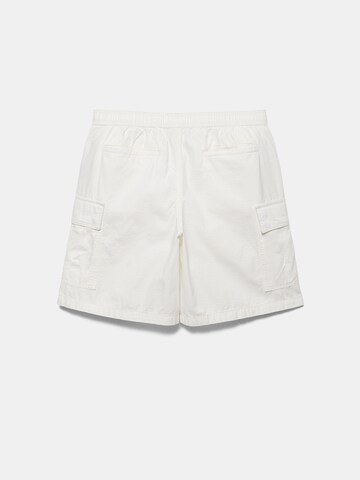 Pull&Bear Loosefit Cargobukser i hvid