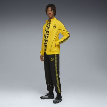 Effilé Pantalon de sport 'Borussia Dortmund KING Anthem' PUMA en noir