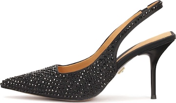 Kazar Slingpumps in Zwart: voorkant