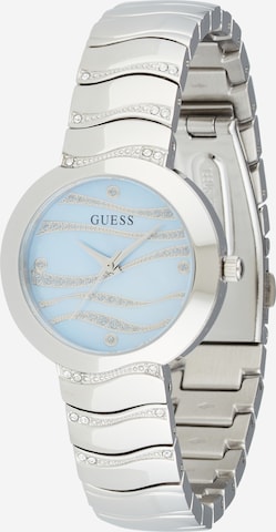 Montre à affichage analogique GUESS en argent : devant