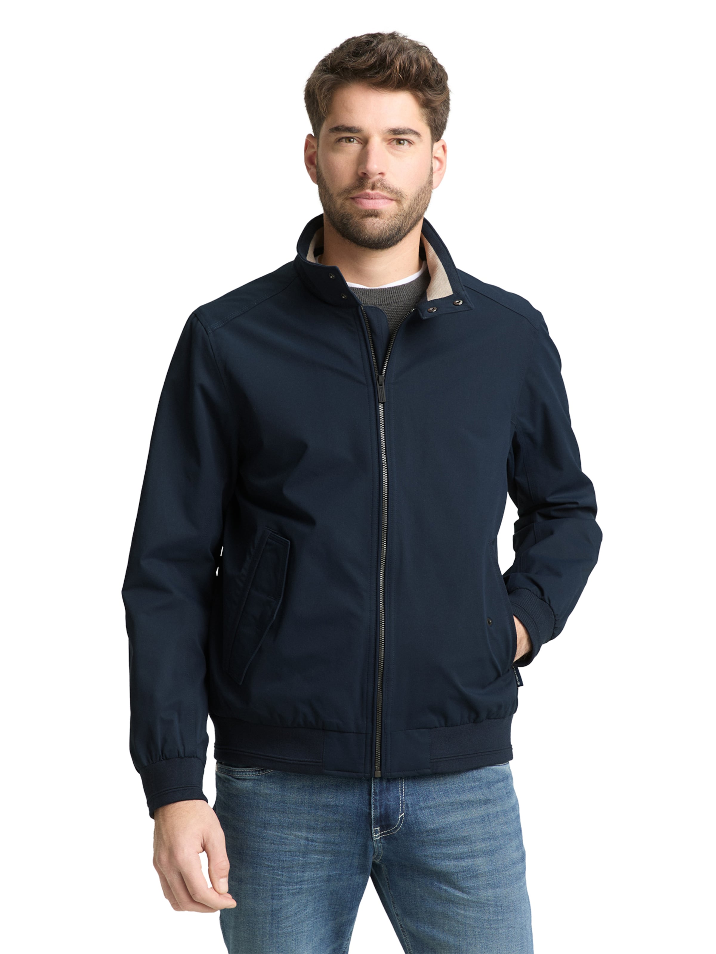TOM TAILOR Between-season jacket 'Harrington' in Blue: front