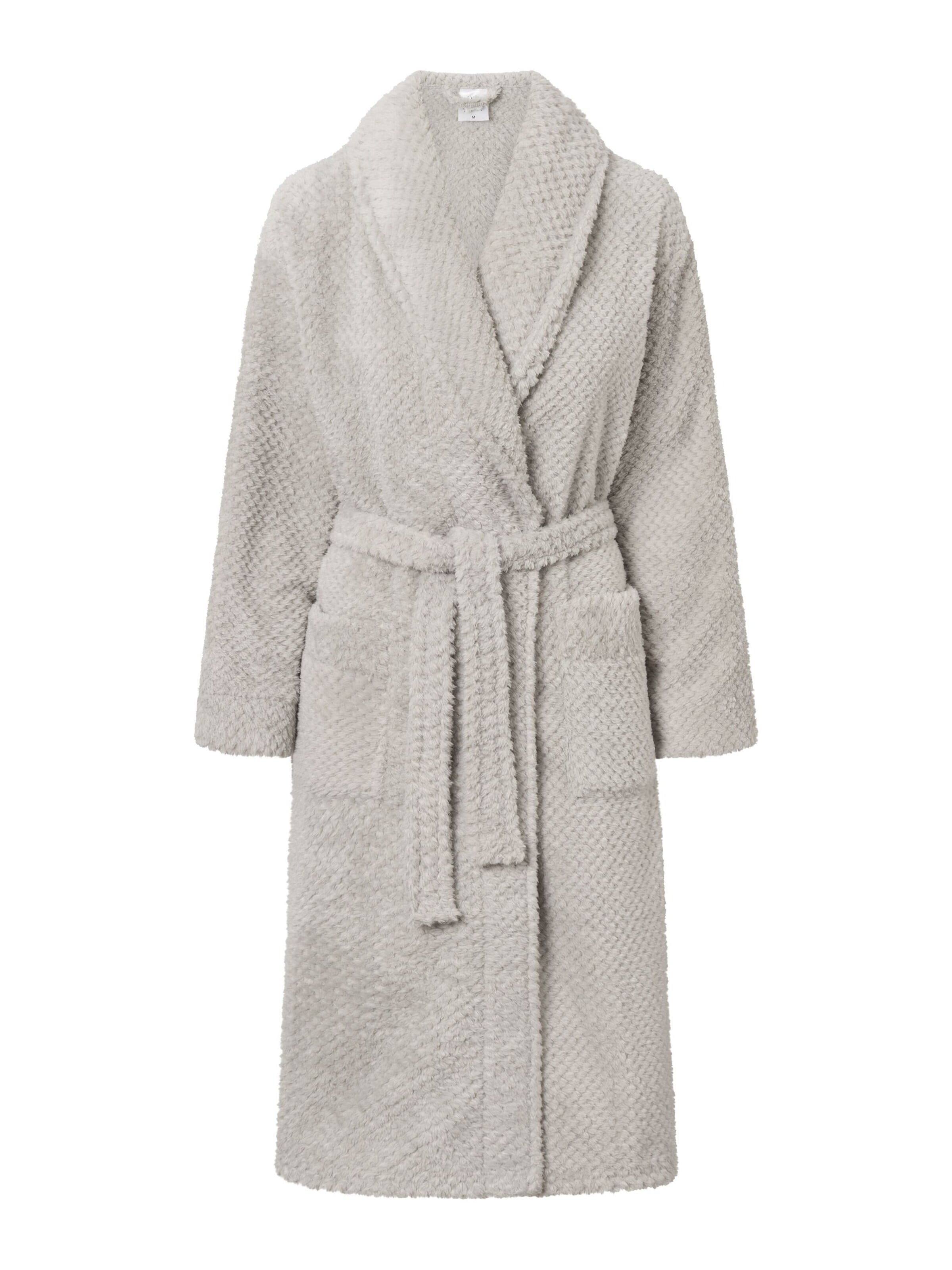 Momenti Per Me - Albornoz largo 'Lauren' en gris: frente