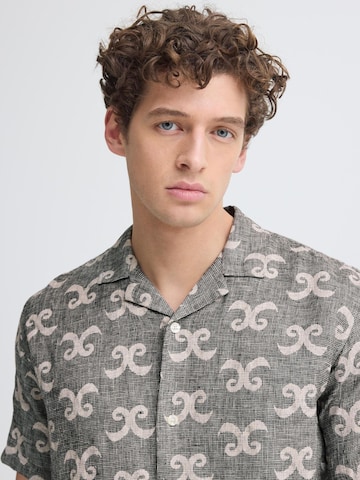 Casual Friday - Comfort Fit Camisa ' CFTanner Checked ' em bege