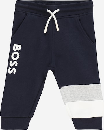 BOSS Kidswear Tapered Broek in Blauw: voorkant