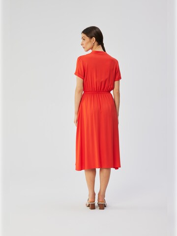 Stylove - Vestido camisero en naranja