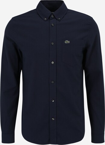 Chemise business LACOSTE en bleu : devant