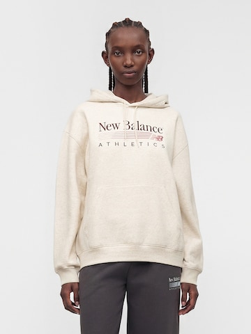 Bluză de molton de la new balance pe bej: față