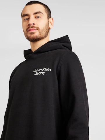 Calvin Klein JeansSweater majica 'ECLIPSE' - crna boja