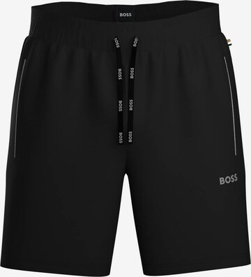 BOSS Regular Pants in Black: front