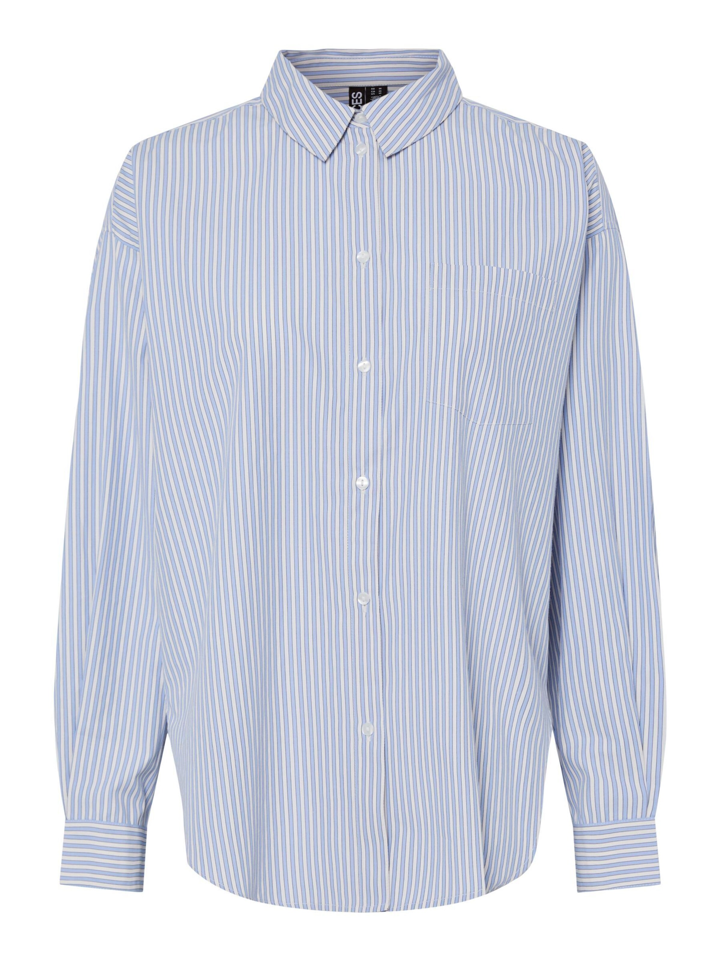 PIECES Bluse 'FEMME' i blå: forside