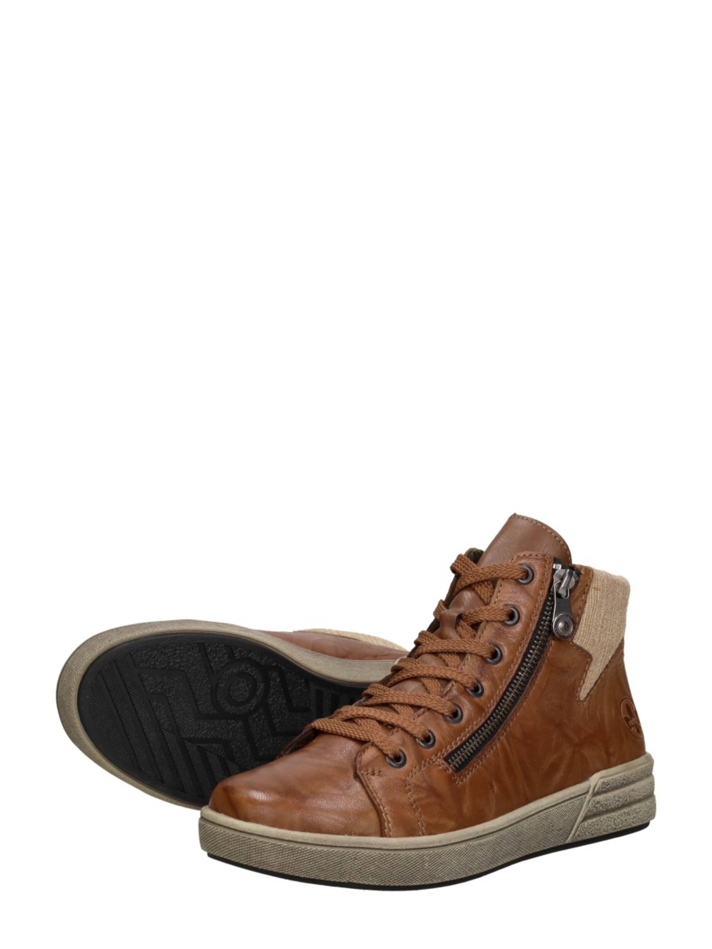 Bottines à lacets 'Veterschoenen Hoog' Rieker en marron