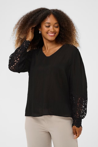 Cream Blouse 'CRTina' in Zwart: voorkant