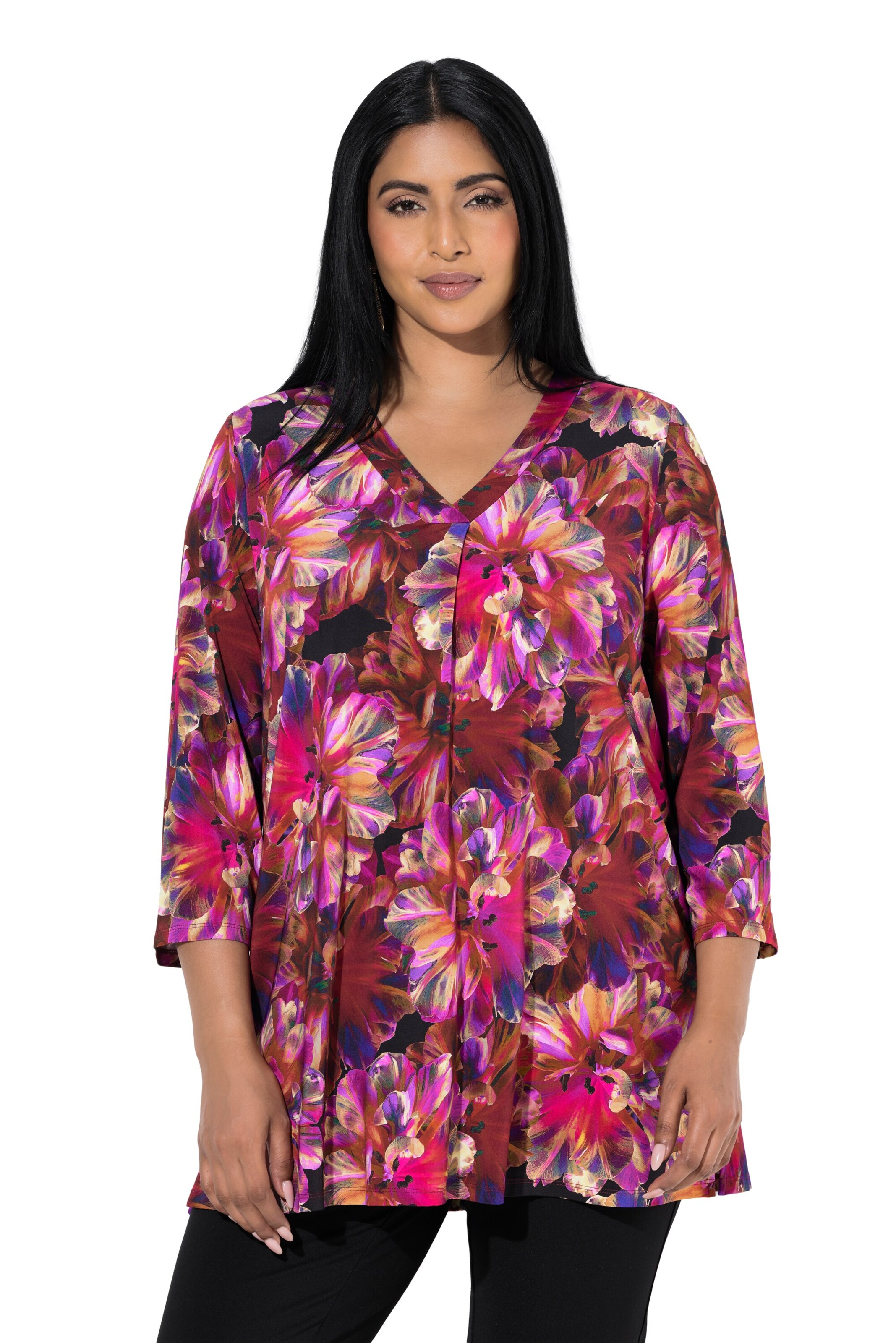 Ulla Popken Shirt in Roze: voorkant