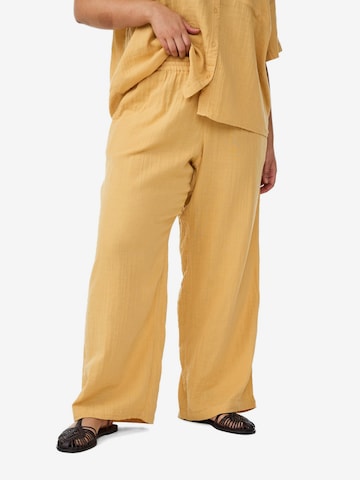 ZizziWide Leg/ Široke nogavice Hlače 'Vivu' - žuta boja: prednji dio