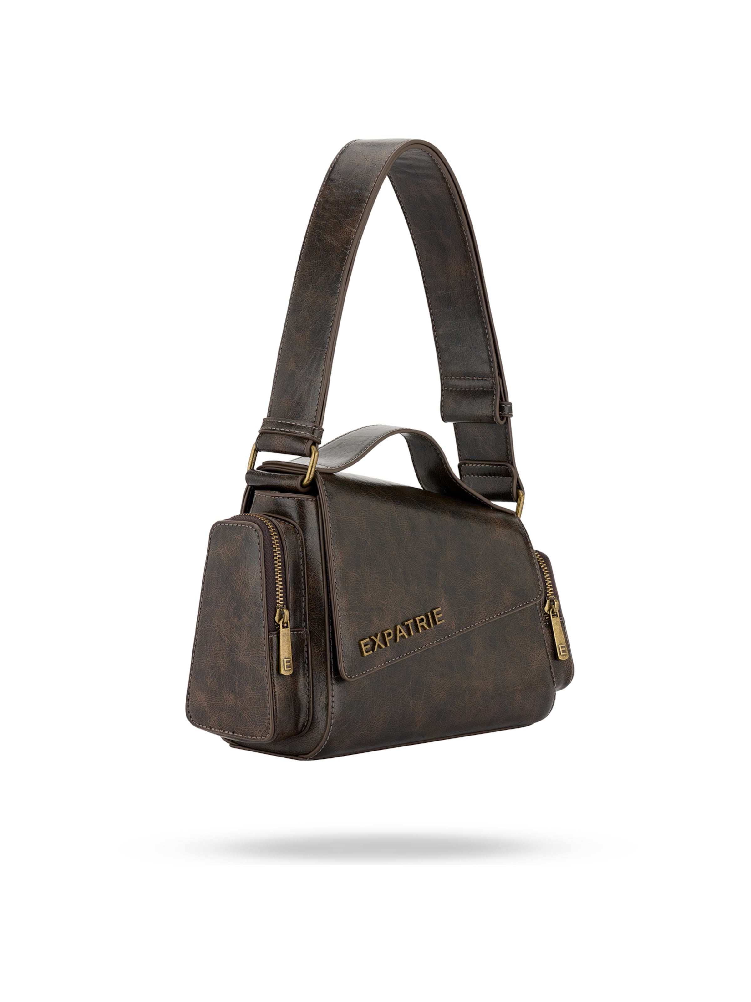 Expatrié Taška přes rameno 'Hunter' – hnědá