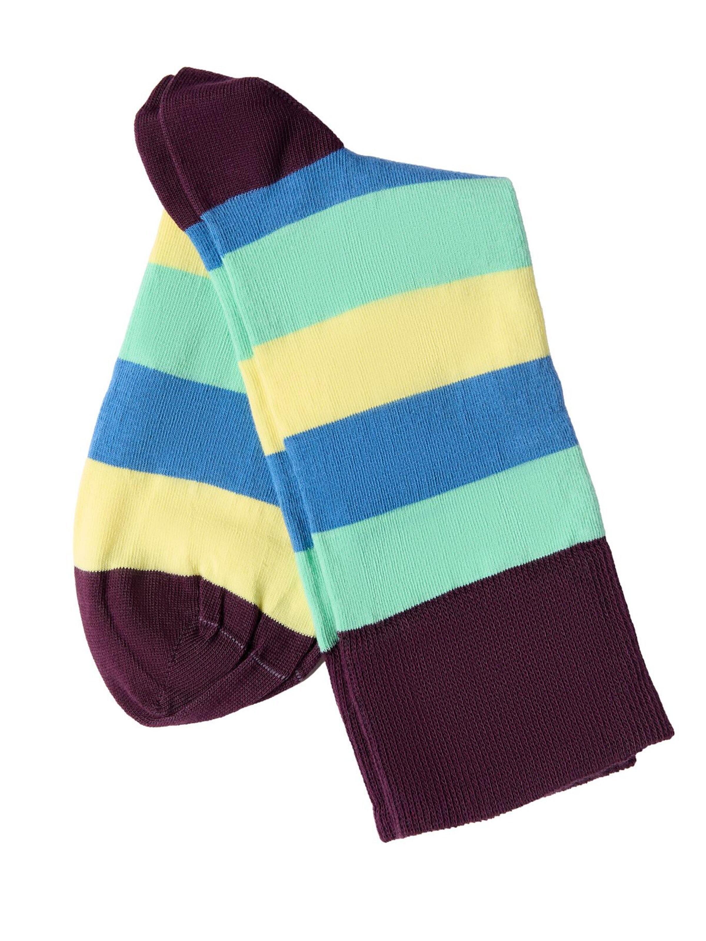 Albero Natur Socks 'Bio-Baumwoll-Socken mit längerem Bündchen - 4er Pack' in Yellow: front