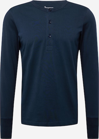 KnowledgeCotton Apparel Shirt in Blauw: voorkant