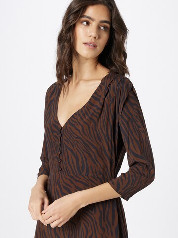 System Action Shirt Dress in Brown