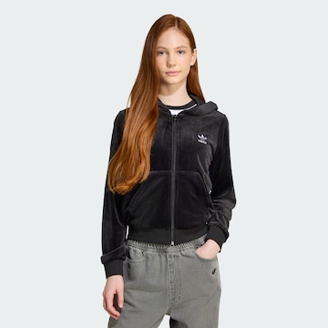 Veste de survêtement 'Essentials' ADIDAS ORIGINALS en noir : devant