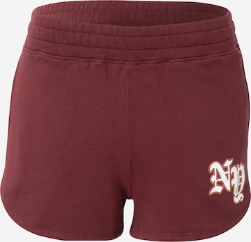 HOLLISTER Regular Broek 'DARK ACADEMIA' in Rood: voorkant