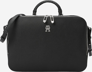 TOMMY HILFIGER Чанта за лаптоп в черно: отпред