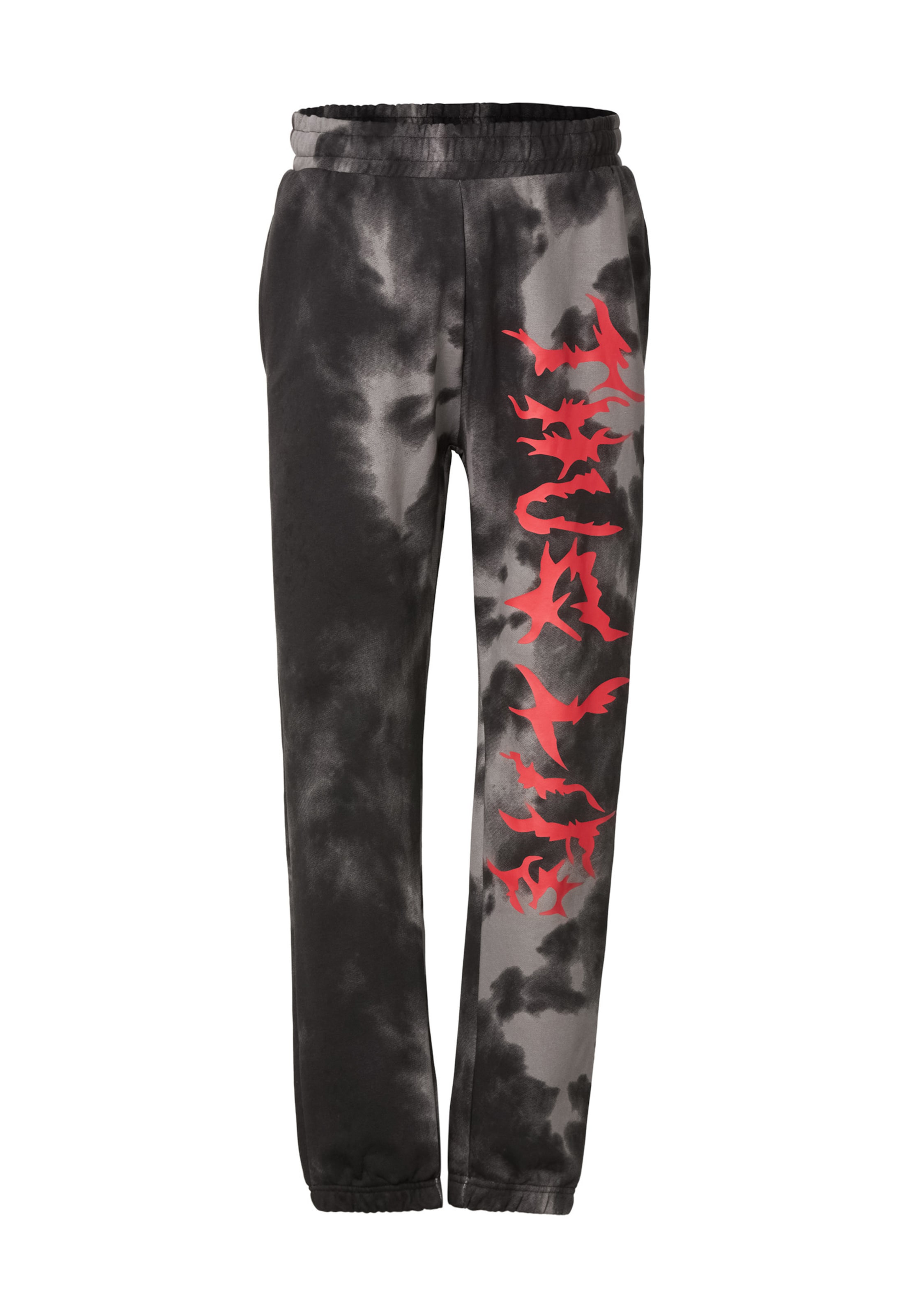 Thug Life Regular Trousers in Black: front