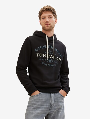 TOM TAILOR - Sweatshirt em preto: frente