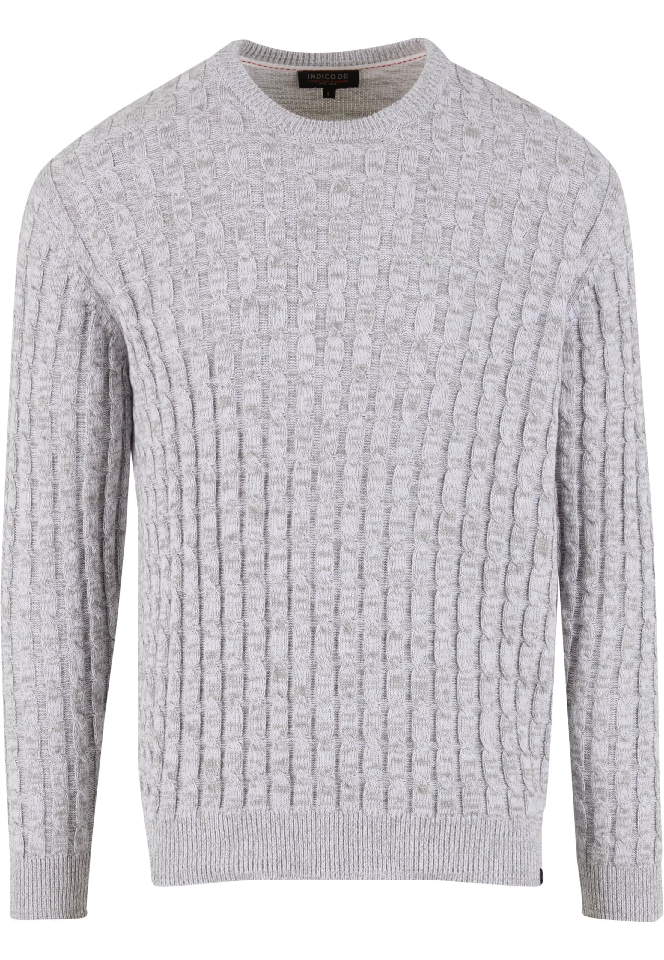 INDICODE JEANS Svetr 'Trevin' – bílá: přední strana