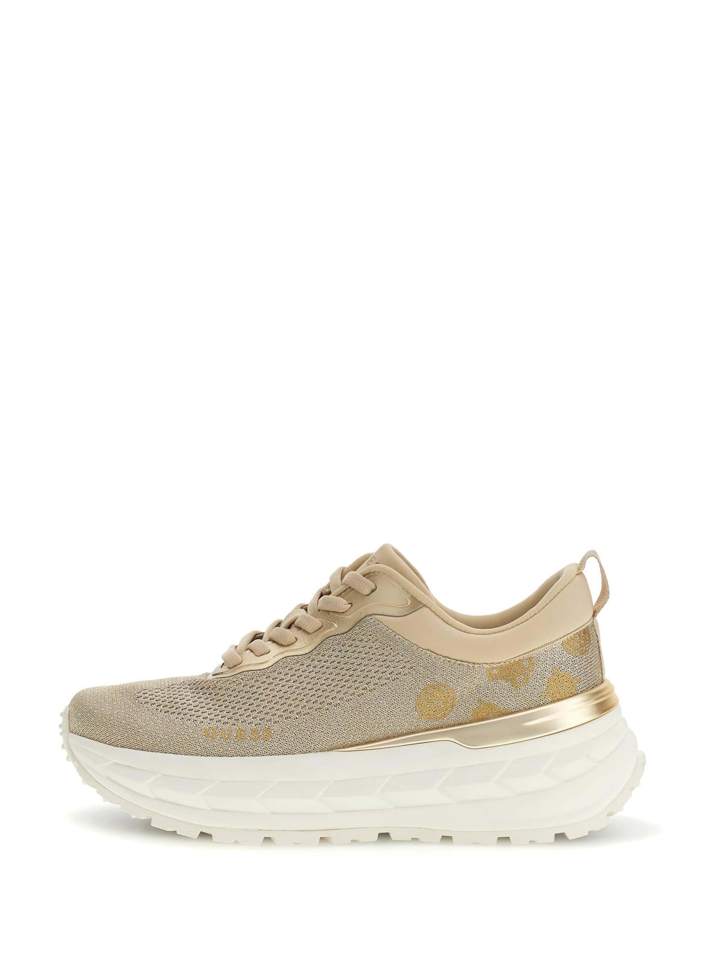 GUESS Sneakers 'Runit 4G' in Beige / Gold / White, Item view