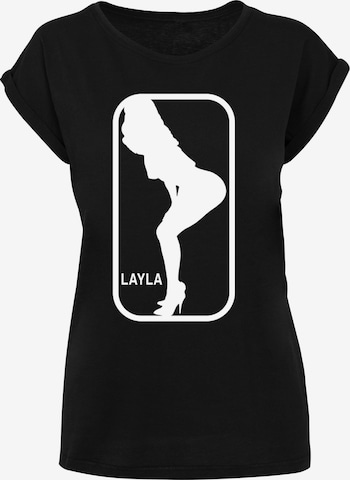 Merchcode T-Shirt 'Layla Dance' in Schwarz: predná strana