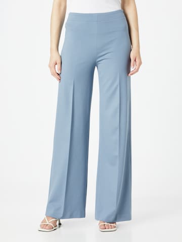 DRYKORN Boot cut Pleated Pants in Blue: front