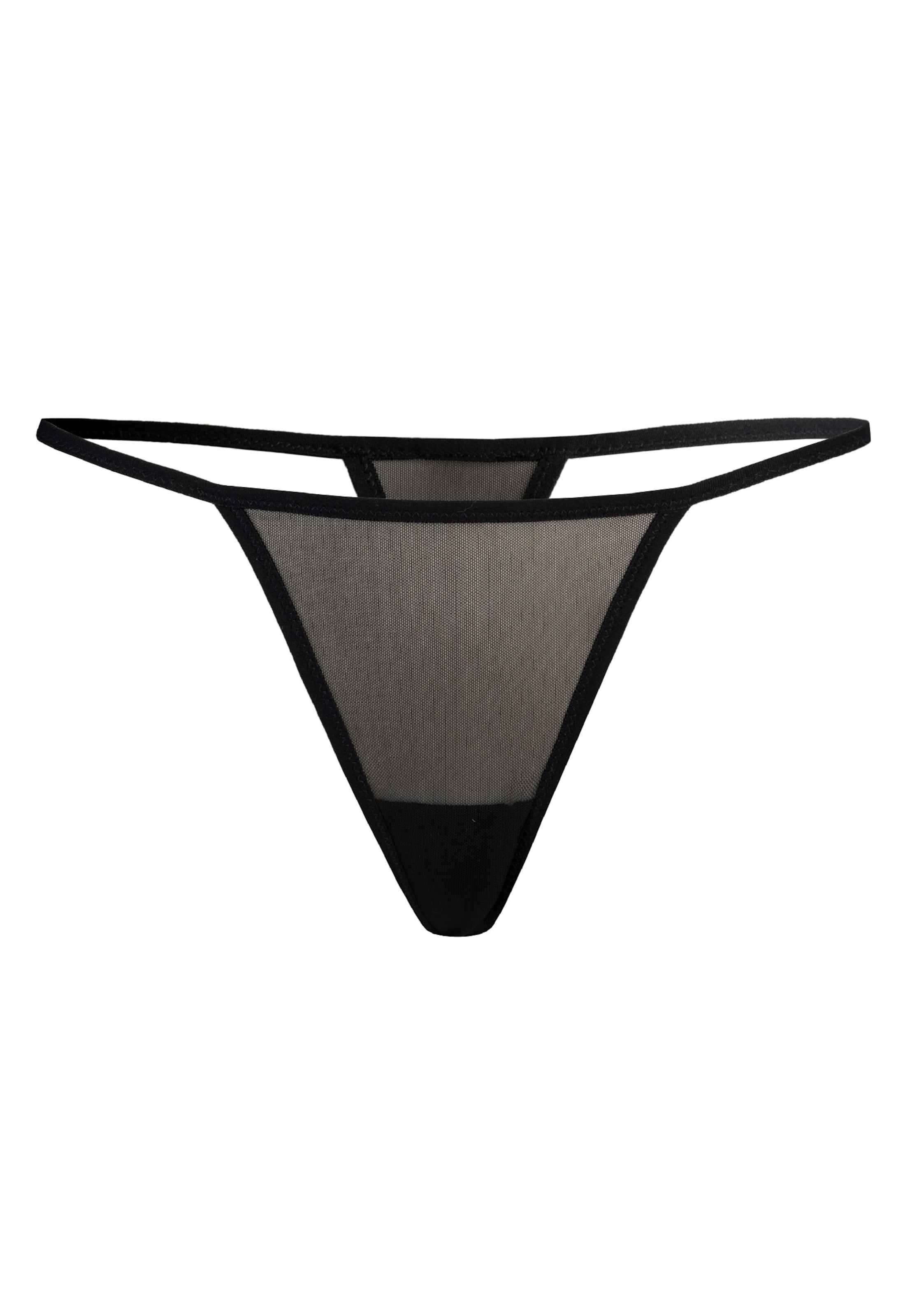 TEYLI Стринг 'Paski' в черно: отпред