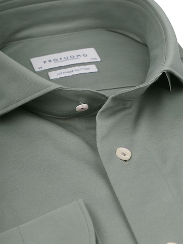 Profuomo Slim fit Button Up Shirt 'Sky Blue' in Green