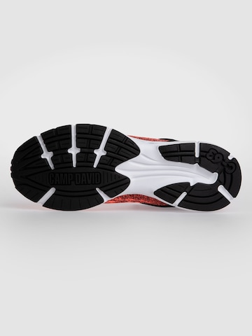 CAMP DAVID Leichter Sneaker im Strick-Design in Rot