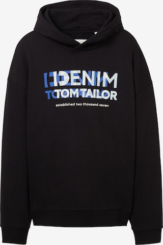 Felpa di TOM TAILOR DENIM in nero: frontale