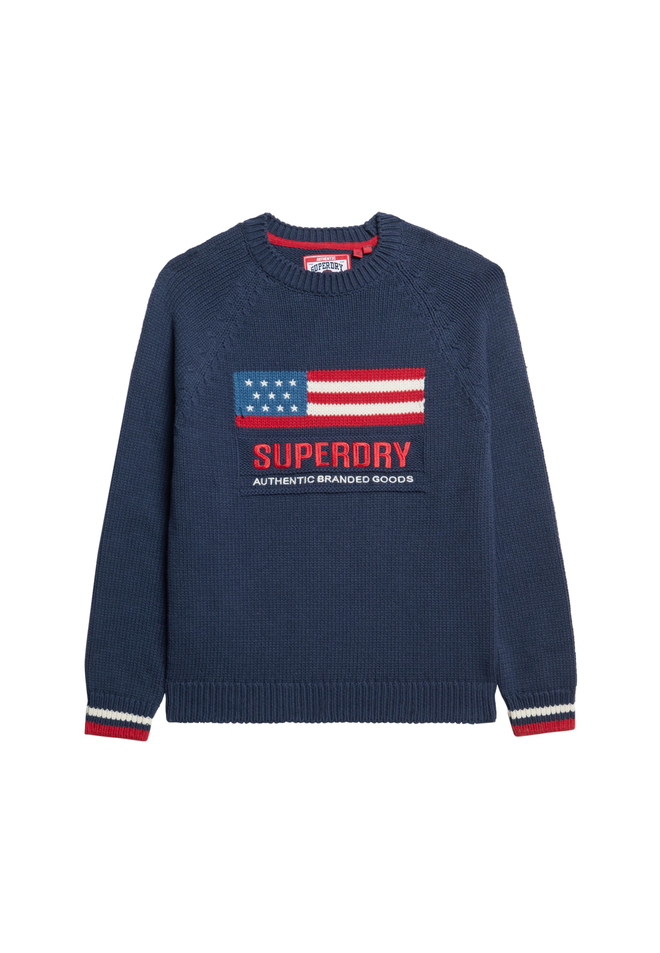 Superdry Trui in Blauw: voorkant