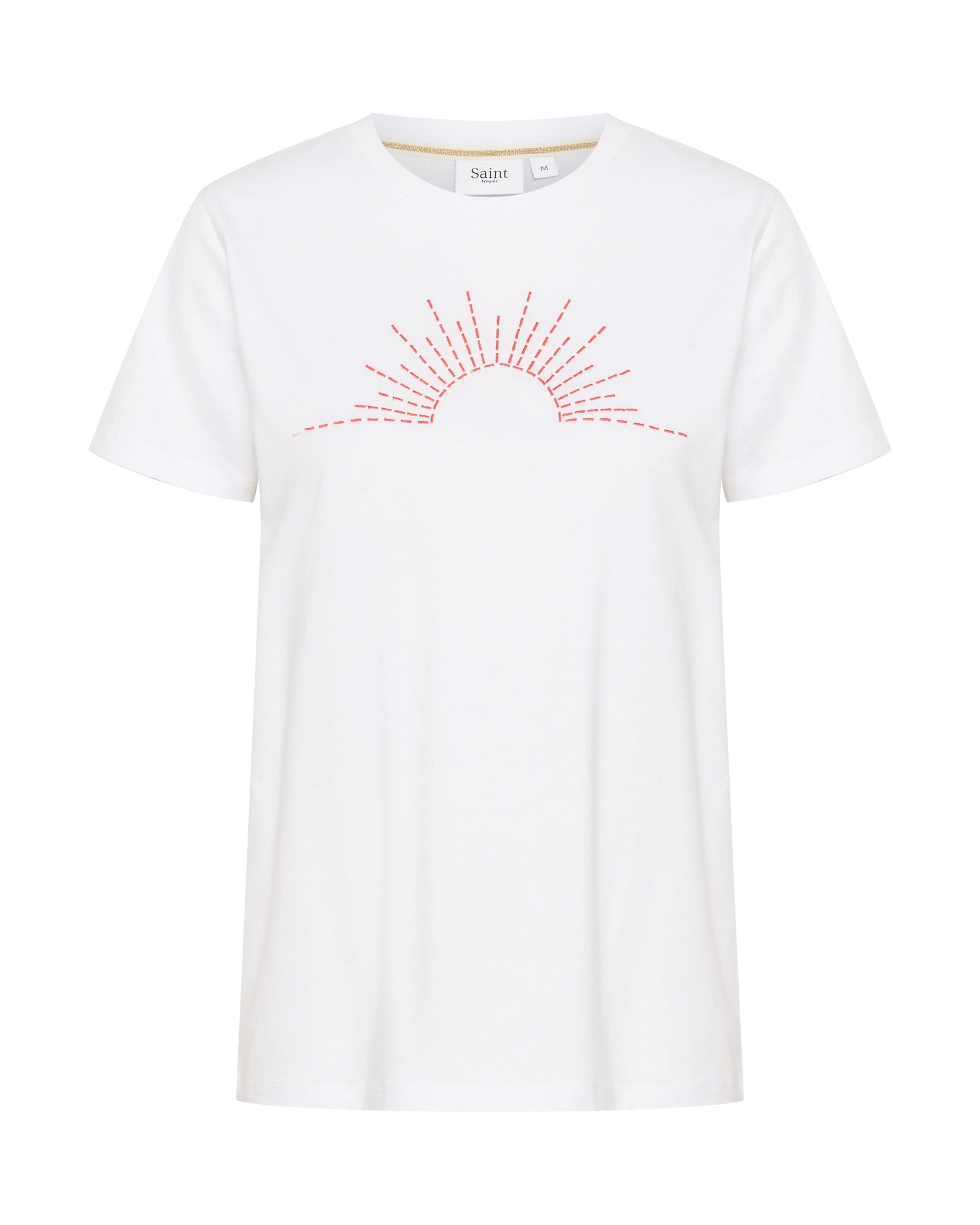 SAINT TROPEZ Majica 'KanvaSZ' | bela barva: sprednja stran