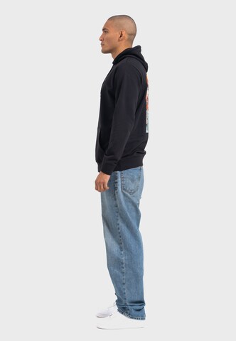 Oldskull Sweatshirt 'Retro Pixel Lady Logo Graphic' in Black