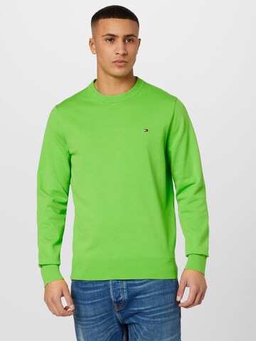 TOMMY HILFIGER Trui in Groen: voorkant