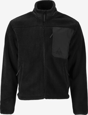 SOS Fleece Jacket 'La Grave' in Black: front