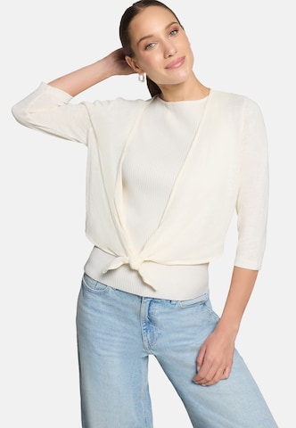 zero Sweatjacke in Weiß: Vorderseite