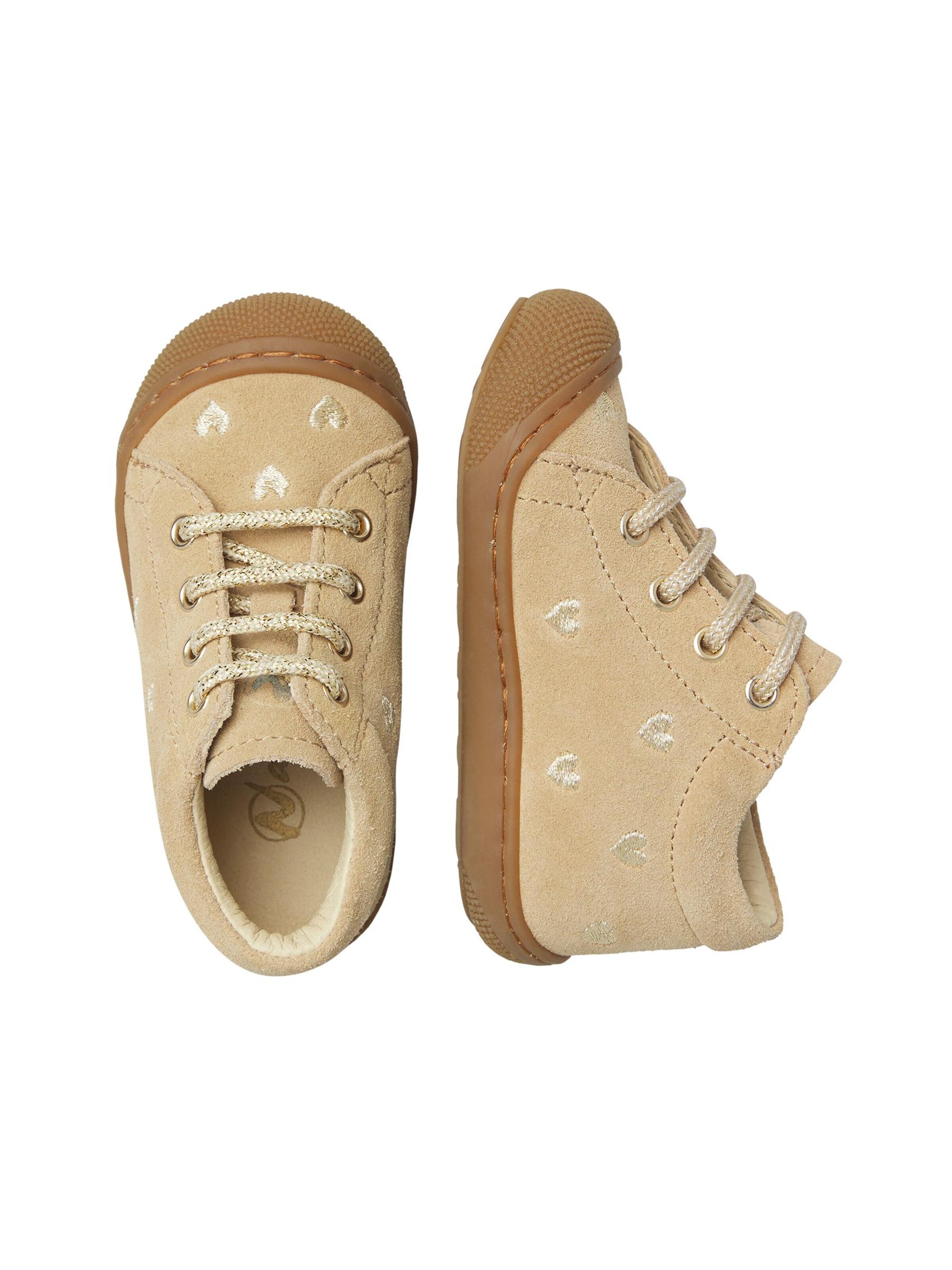 NATURINO Trainers 'COCOON EMBR.HEARTS' in Beige