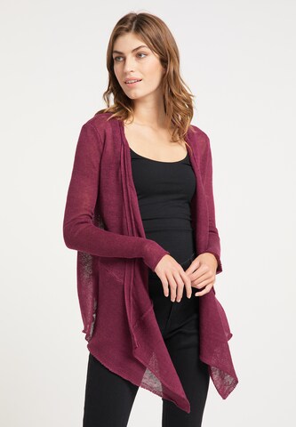 Usha Knit Cardigan in Purple: front