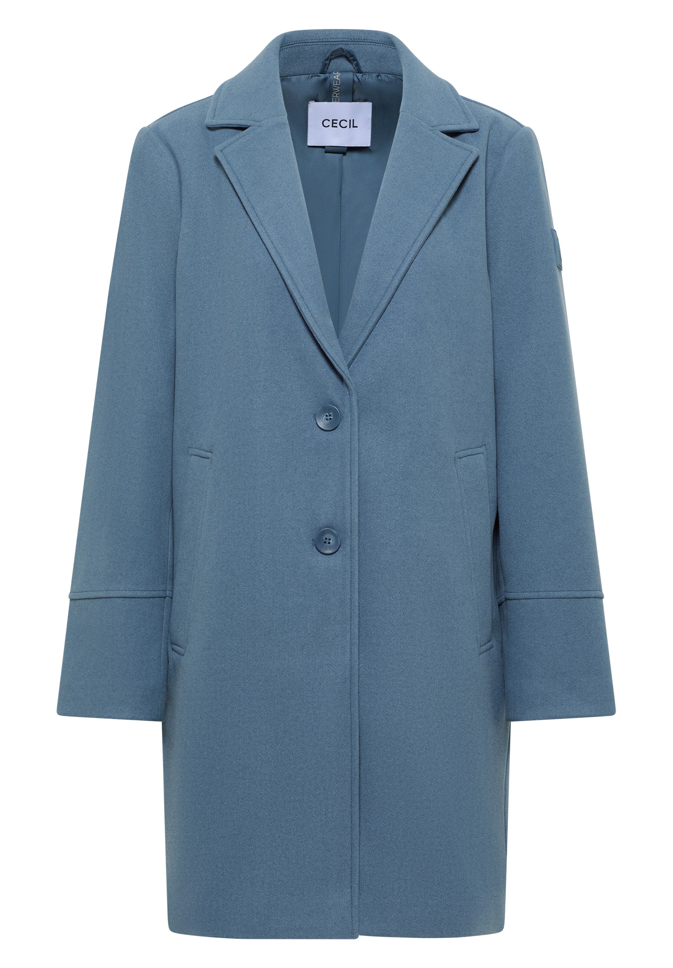 CECIL Between-Seasons Coat in Blue: front