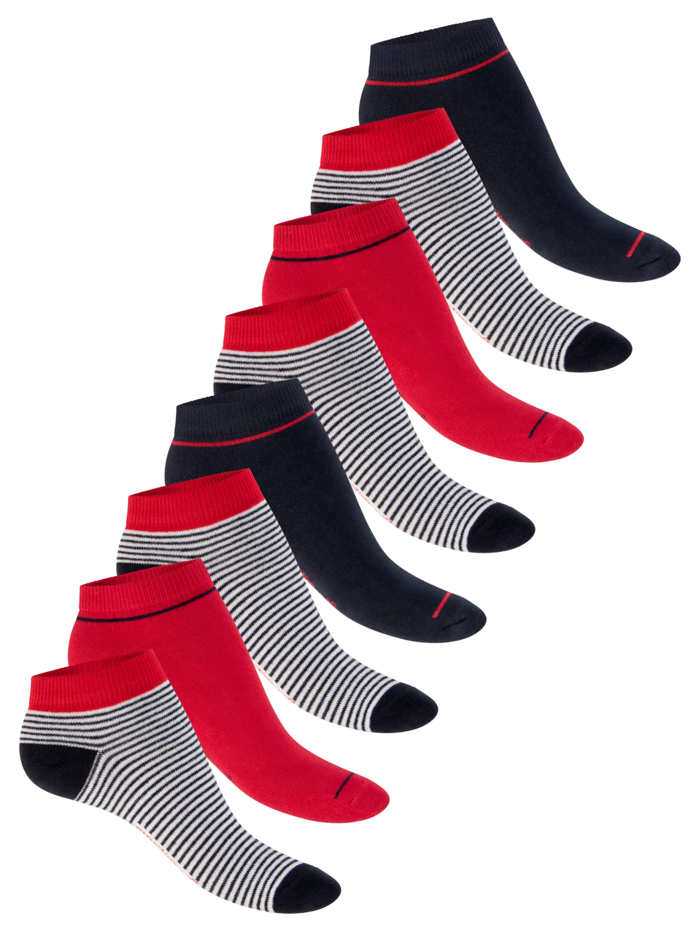 footstar Ankle Socks 'Ringel' in Red: front