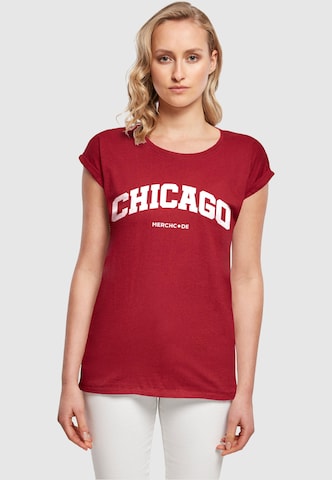 Merchcode T-Shirt 'Chicago' in Rot: Vorderseite