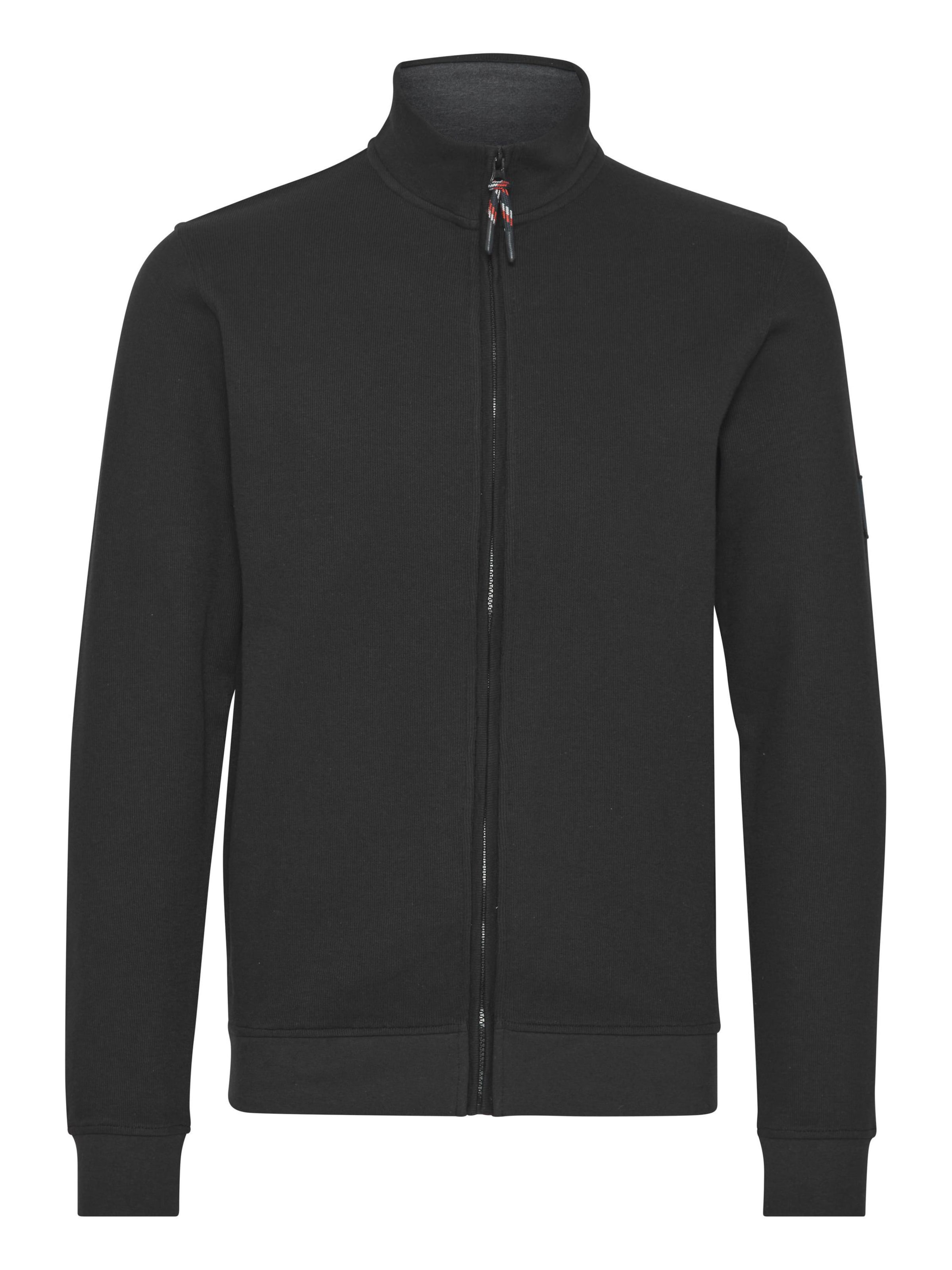 INDICODE JEANS Sweatjacke 'Arcelio' in Schwarz: Vorderseite