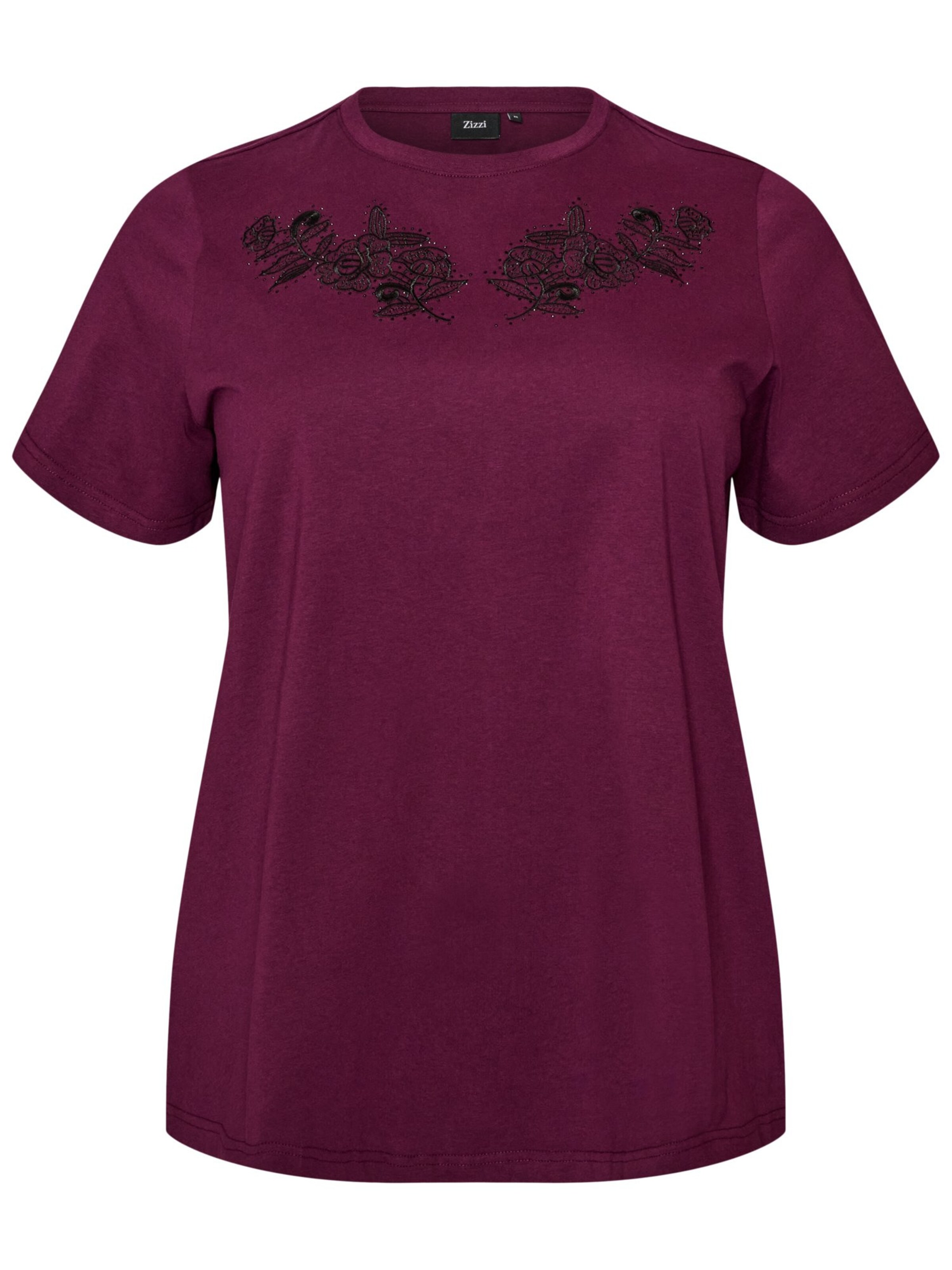 Zizzi T-shirt in Lila: Vorderseite